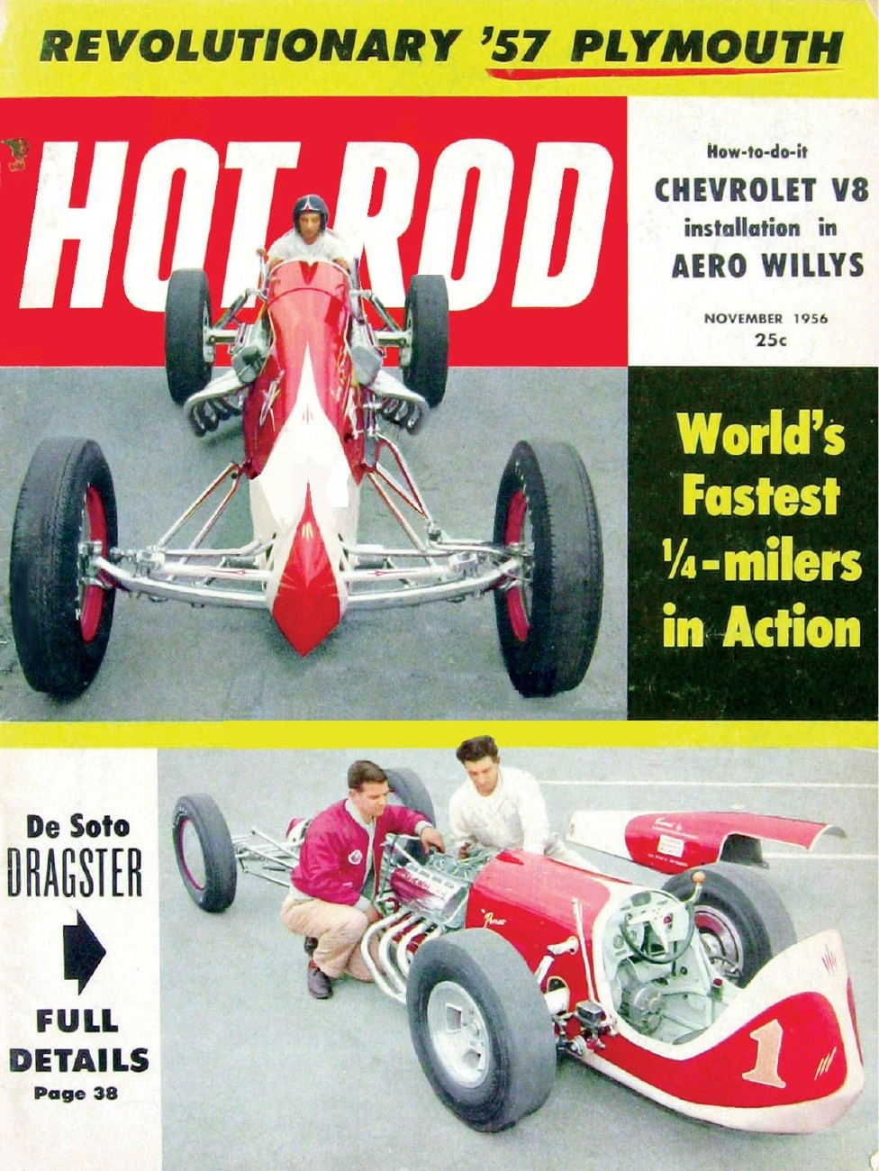 Hot Rod 1956 Nov 57 Plymouth Test Bonneville 1950 1959 Jims Mega Magazines 9327